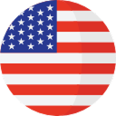 Bandeira dos Estados Unidos em formato circular